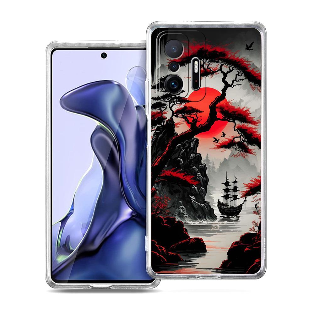 Japanese Bushido Samurai Phone Case For Xiaomi 14 13 12 Lite Mi 11 11X 13T 12T 11T For Poco X5 X4 X3 NFC F5 F4 M4 Pro 5G Cover