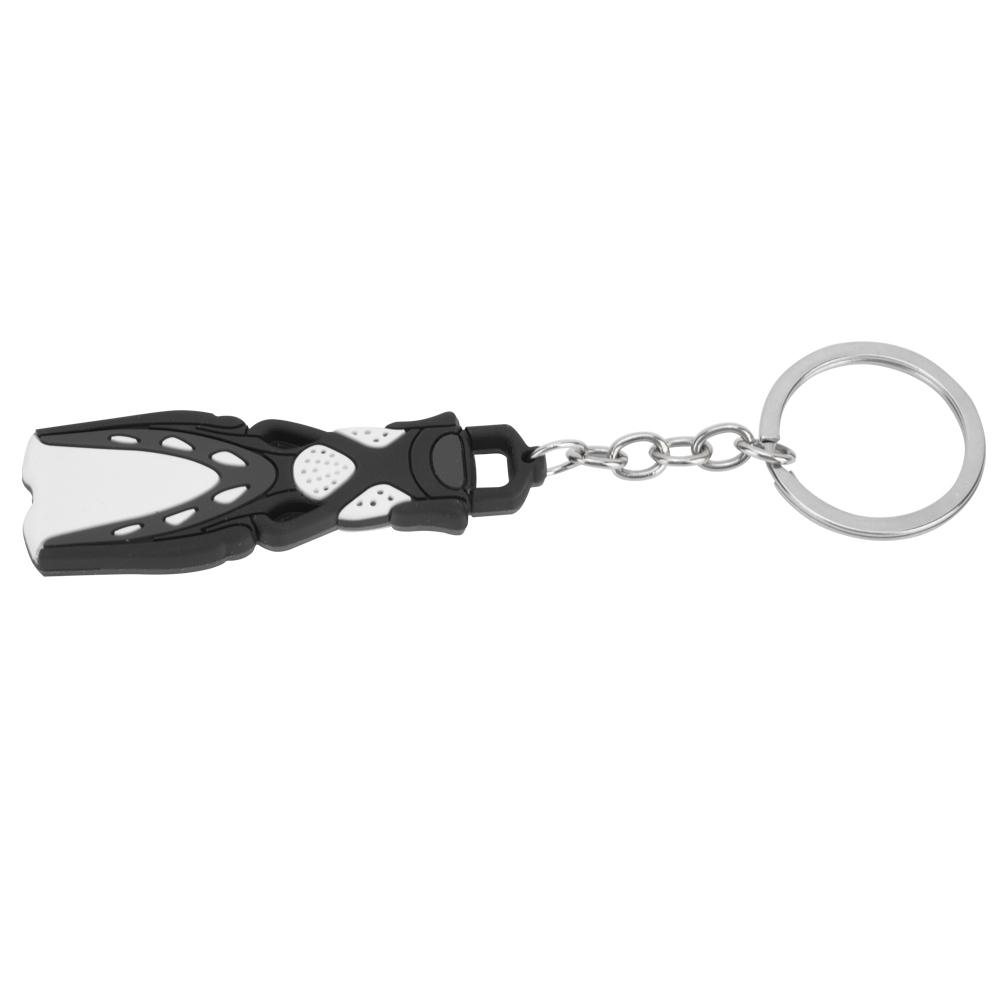 PVC Diving Theme Key Unique Short Flipper Shape Keychain Fin Key Gift