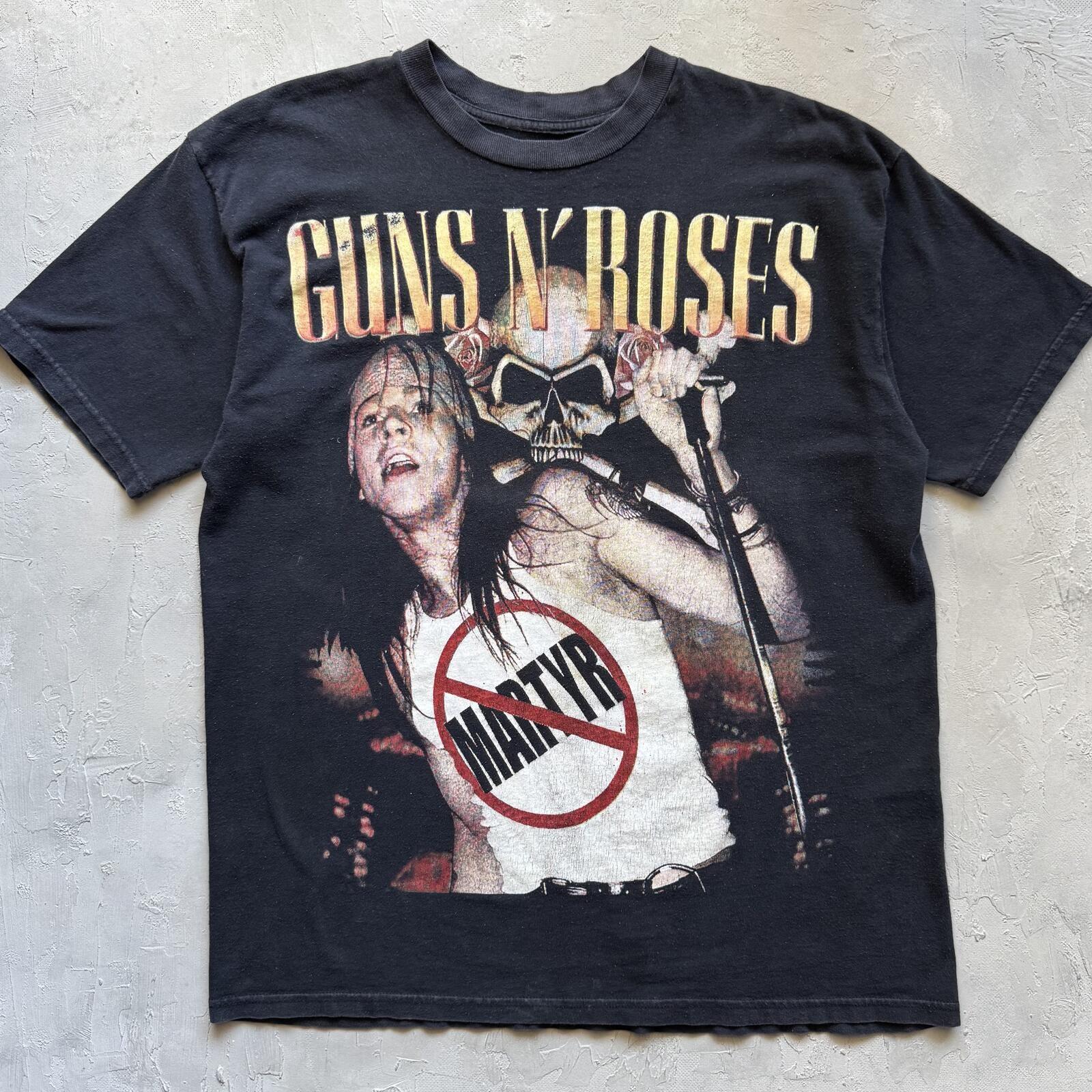 Vintage 1990s Guns N  Roses Axl Rose AOP Black Mexican Band T Shirt Unisex T-Shirt XXXL
