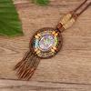 Ethnic Style Nepalese Jewelry, Leather Necklace, Exotic Design, Hand Woven Vintage Bohemian Items