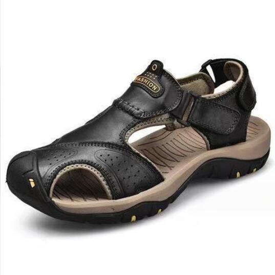 Summer Genuine Leather Sport Sandals Men Trekking Hiking Climbing Casual Sneakers Male Outdoor Soft Roman Wading Beach Shoes
