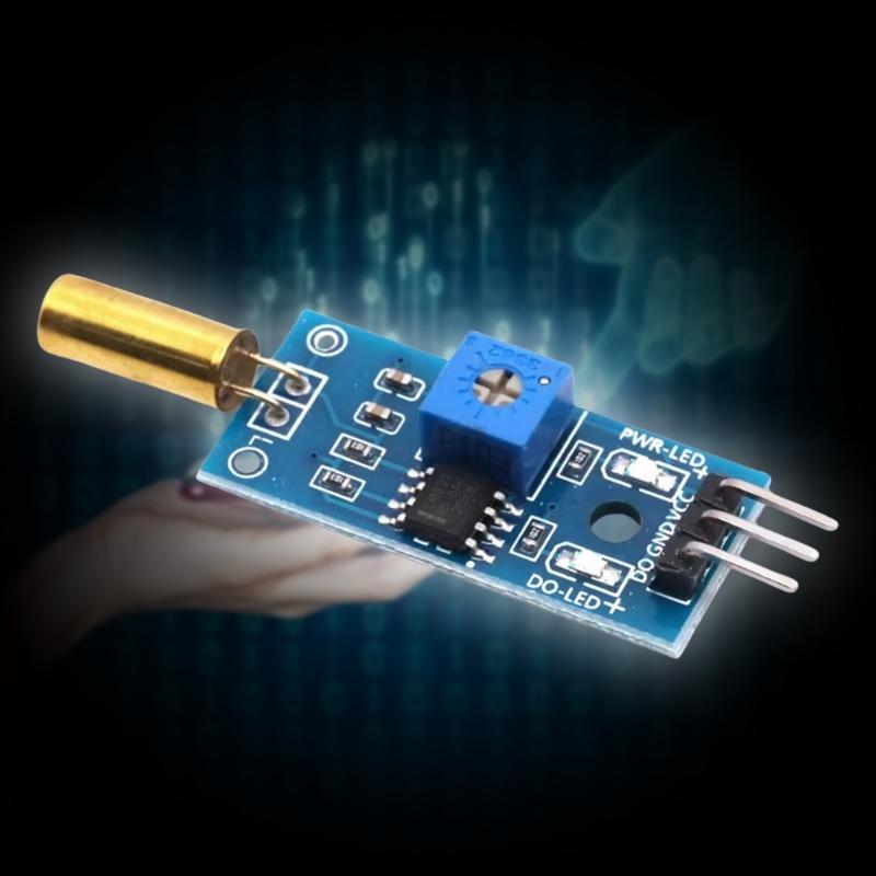 Packung mit 2 SW520D Neigungssensor-Modulen Goldkugel-Schalter Winkel-Sensoren-Modul Kompatibel für Robotersysteme Projekte