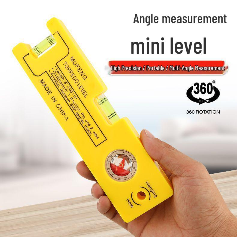 Mini Portable Magnetic Spirit Level - Multi-Functional Precision Tool for Measuring Angles and Decorations