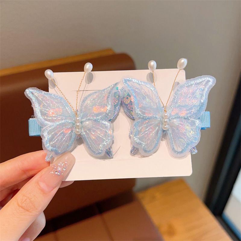 Children's butterfly hair clip for little girls, no harm to hair princess hair clip for girls, broken hair clip for baby hair accessories