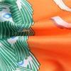 Manual Hand Rolled Twill Silk Scarf Women Animals Print Square Scarves Wraps Echarpes Curled Foulards Femme Bandana Hijab 90CM