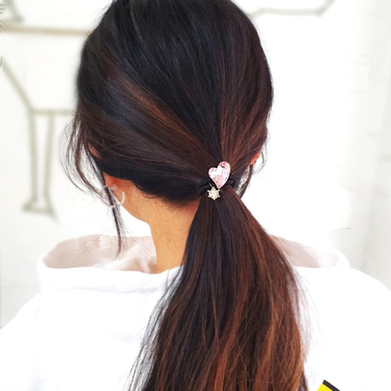 RACOHA Love me crystal heart Hair string (Crystal Hair String)