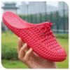Women's Sandals Summer Hollow Toecap Female Flat Slippers Outdoor Casual  Beach Solid Color Breathable Soft Ladies Hole Sandals