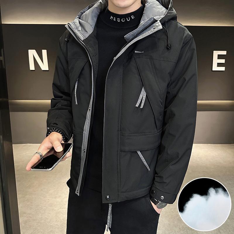 Winter Heren Donzen Jas Verdikt Warm Trendy Capuchon Tooling Jas
