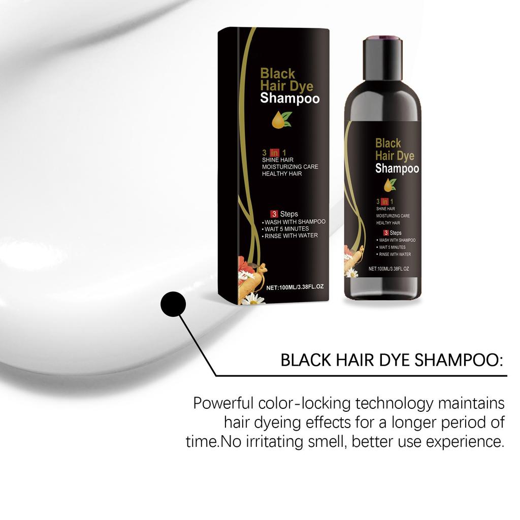 Shampoo Abdeckungsshampoo Für Frauen Männer Vegetatives Shampoo Schwarz 100ml