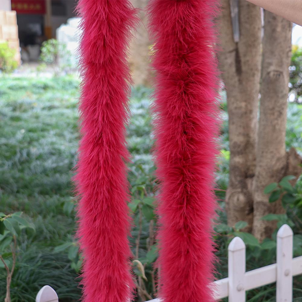 Colorful 50G Marabou Feather Boa 2M Long Plumes Shawl for Wedding Party Christmas Tree Decoration Sewing Handicraft Accessories