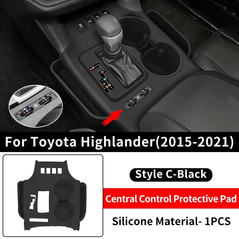 For 2009- Toyota Highlander Central Control Silicone Dirt-Proof Cover Scratch Resistant Car Interior Protection Accessories