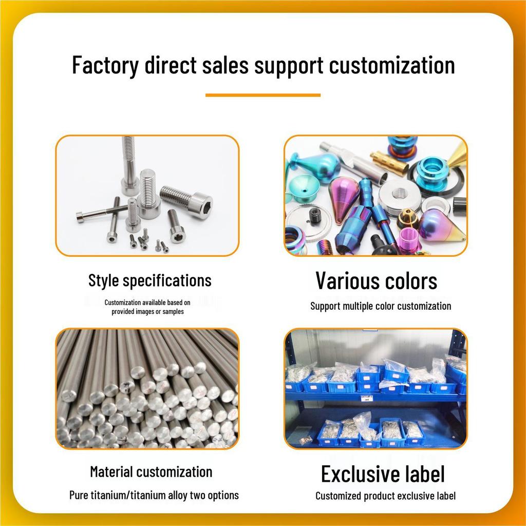 Titanium Alloy M5/M6/M8 Hexagon Torx Flange Head Screw for Electric Motorcycle Caliper Modification