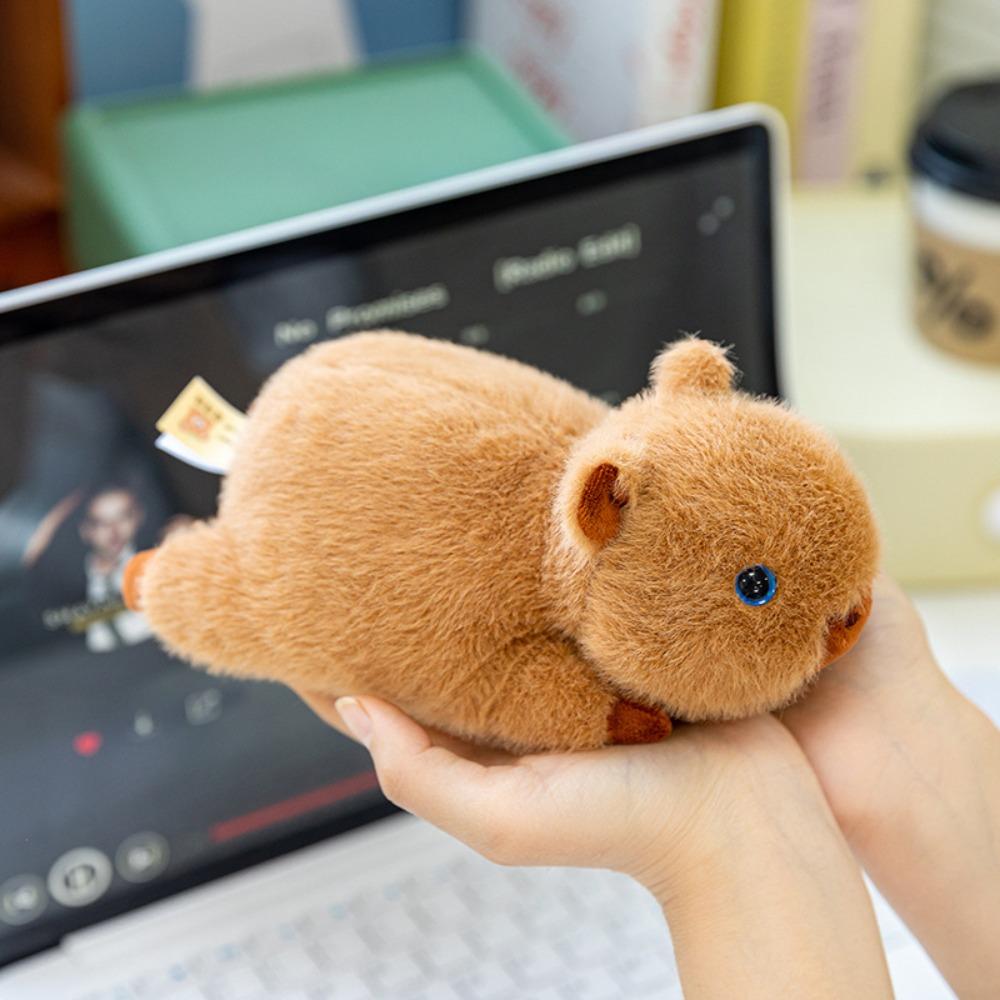 

Stuffed Doll Plush Capybara Key Ring Funny Cartoon Animal Keychain Plush Capybara Bag Pendant Gift 22cm plush doll