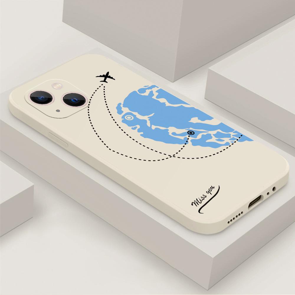 Couple love mobile phone case for iphone14 apple 17promax aircraft 16 niche 11 soft case protective case