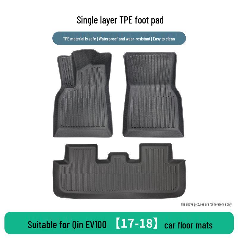 BYD Qin EV100 2017-18 TPE Car Floor Mats, 3-Piece Set, Original Fit