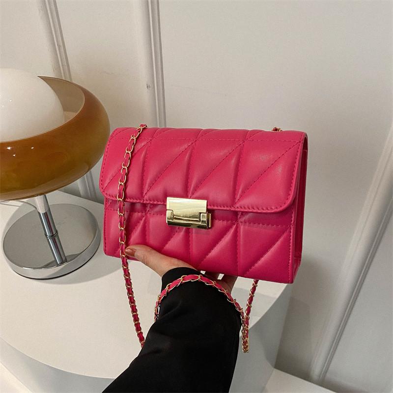 Stylish Retro Small Square Shoulder Bag For Women 2024 Trendy Casual Chain Bag