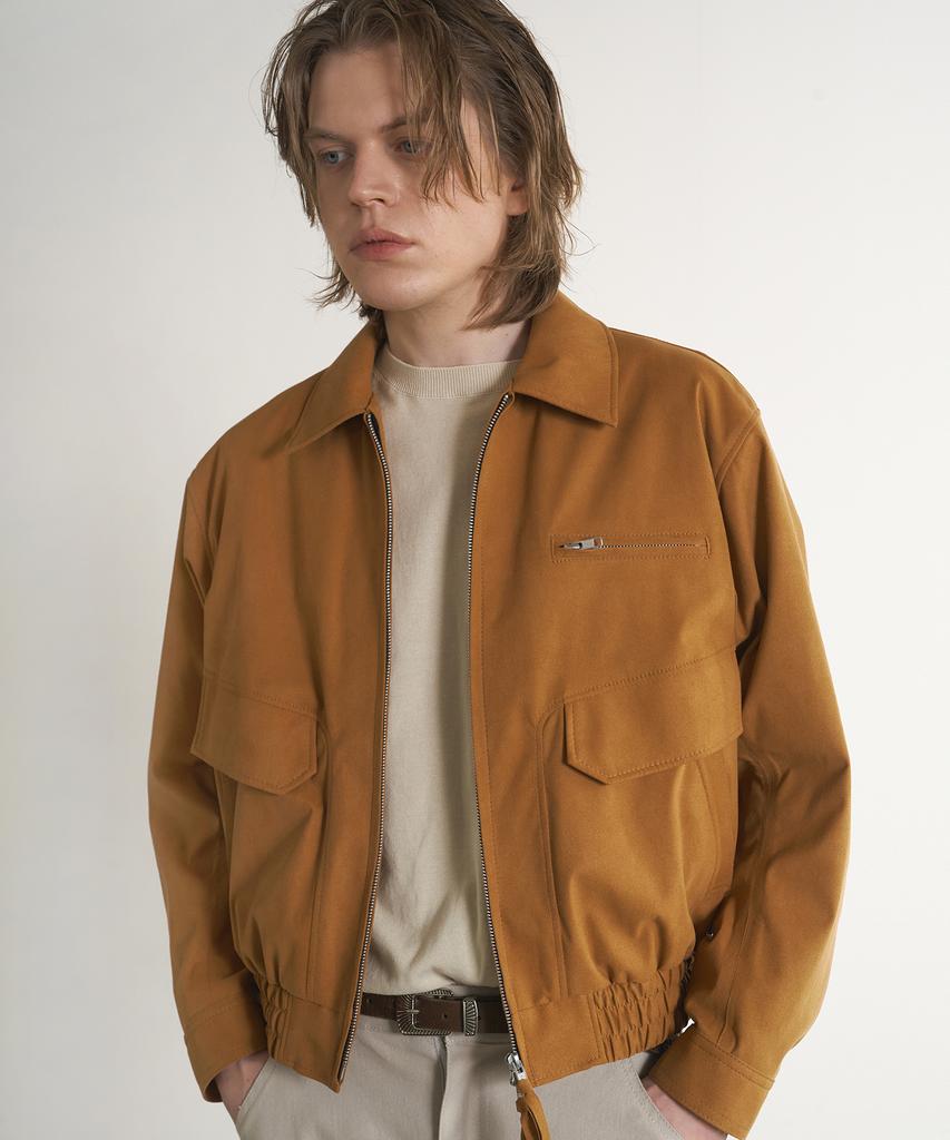 Sperone Suede Signature Crop Jacket (Camel)