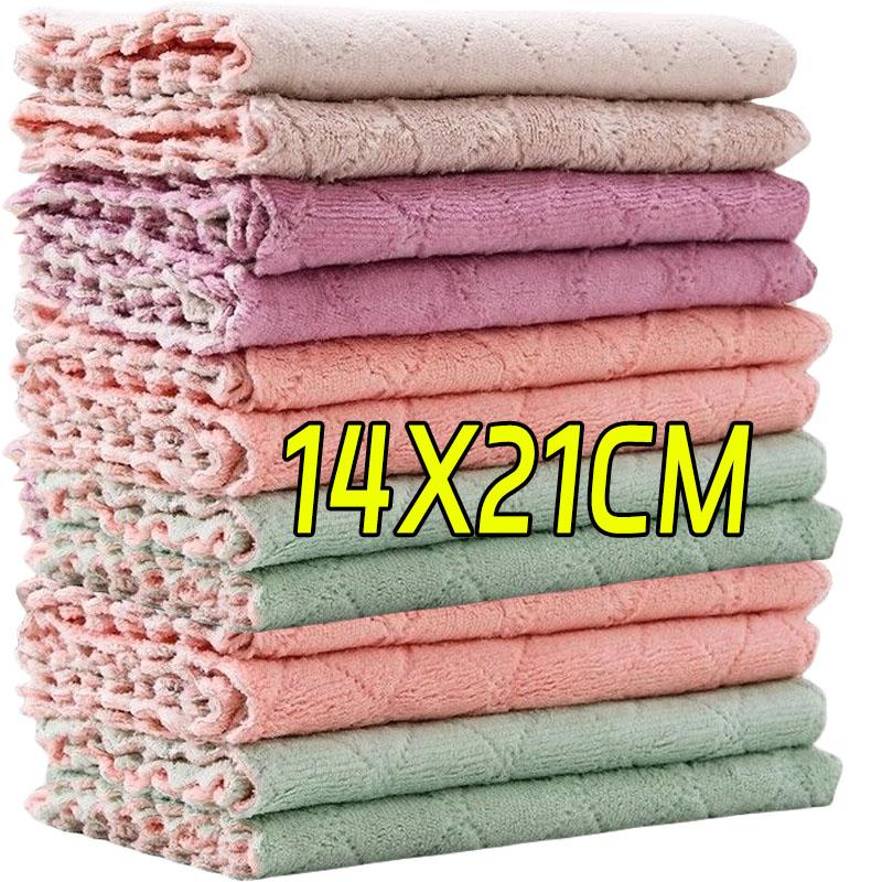 

20 шт. Полотенце из микрофибры Впитывающая кухонная салфетка для уборки Не прилипающая к маслу Салфетка для посуды Тряпки Салфетки Посуда Бытовое чистящее полотенце 1PC