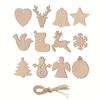 Wooden Christmas Tree Ornament Tags: Blessing & Wish Hang Tags