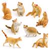Cat Cartoon Pvc Sculpture With Realistic Form For Home Display Gift Childrens