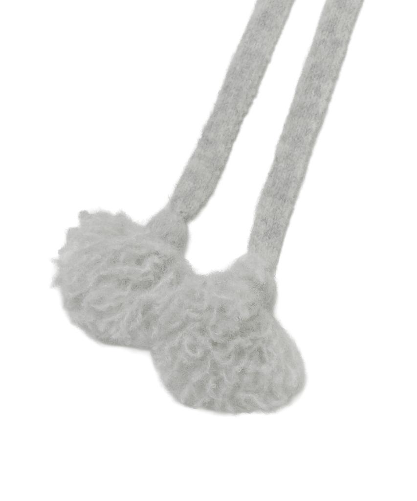 Taibseobiseu Fluffy Sequin Strap Hat [Light Gray]