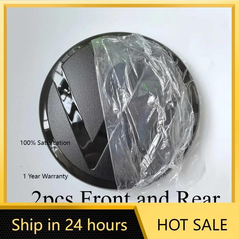 Für VW VOLKSWAGEN Neue 2 Stück Vorne und Hinten Emblem Für VW Golf 6/Golf 7/Golf 7.5/Golf 8 Beeinflusst ACC Nicht Modifiziertes Schwarzes Label Flach M