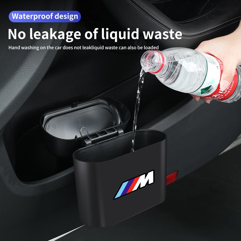 For BMW M E30 E34 E36 E39 E46 E52 E53 E60 E61 E62 E70 E71 E83 E84 E87 E90 E91 Valve Car Mounted Garbage Bin With Lid Hanging SU5