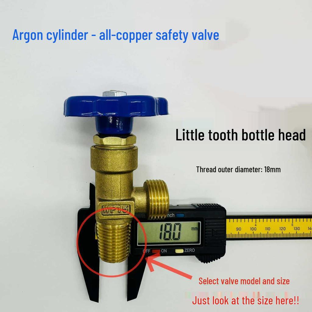 Argon-Flaschen-Sicherheitsventil, CO2-Druckminderer, 40L Kupfer-Schaltventil