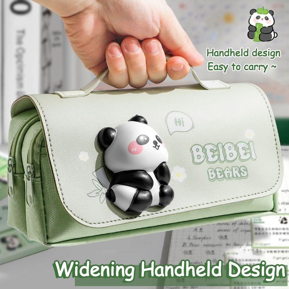 3-layer Stationery Bag Large Capacity Stationery Organizer Cute Pen Box Gift