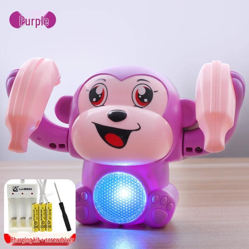 Children's Sound-Controlled Singing Luminous Tumbling Monkey Toy