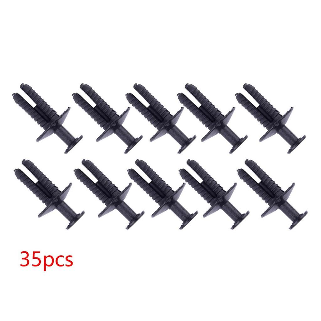 35Pcs Push-In Pare-Choc Support Clips Fixations Expansion Rivets