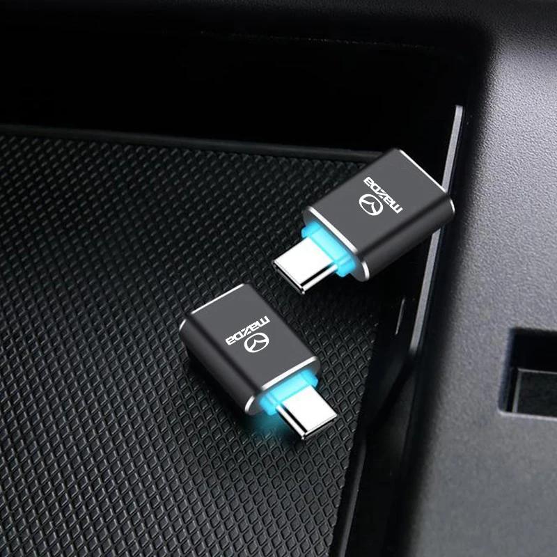 2025 Heißes Datenkabel Typ-C auf USB-Adapter Hochgeschwindigkeits-Port Zubehör für Mazda 2 3 6 5 Atenza CX3 CX5 MX5 CX7 Axela CX30 CX90 CX