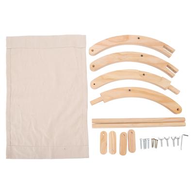 Cat Hammock Prevent Slip Breathable Wooden Frame Comfortable Cat Swing Chair Bed for All Seasons