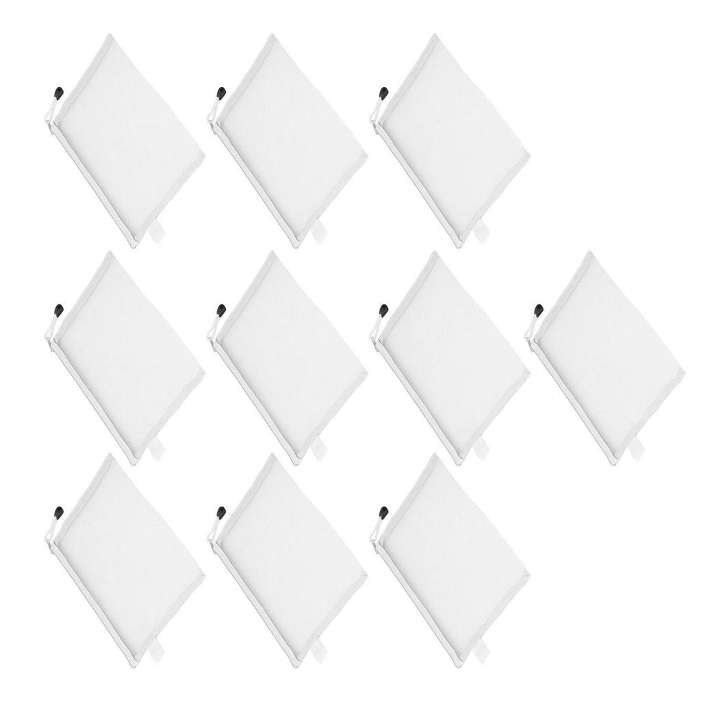 10PCS Zipper Documents Pouch Waterproof Tear Resistant A5 Paper Size Document Organizer Bag