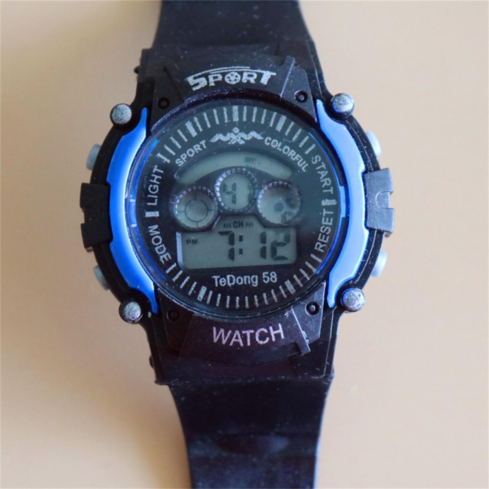 

Мужские водонепроницаемые светящиеся наручные часы-будильник для бега One Size синий