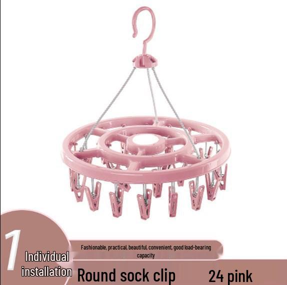 Větrovzdorný víceklipový věšák na ponožky a oblečení - Ideální do kolejí