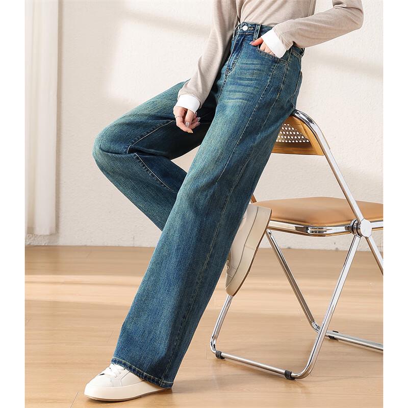 

Women s Low-Rise Wide-Leg Denim Jeans S