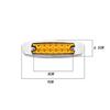 3Pcs 12V 24V Car LED Side Marker Indicators Lights Taillight Trailer Lorry Caravan Bus Van Boat Waterproof Brake Warning Light