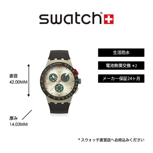 Swatch Obsidian Ink SUST402 Brown