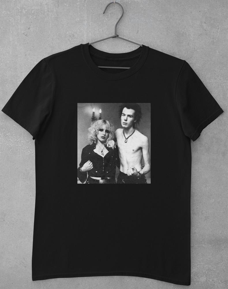 

Sid Vicious and Nancy Spungen T Shirt Black Short Tray Size S M L 234XL NL1207 Unisex T-Shirt XL