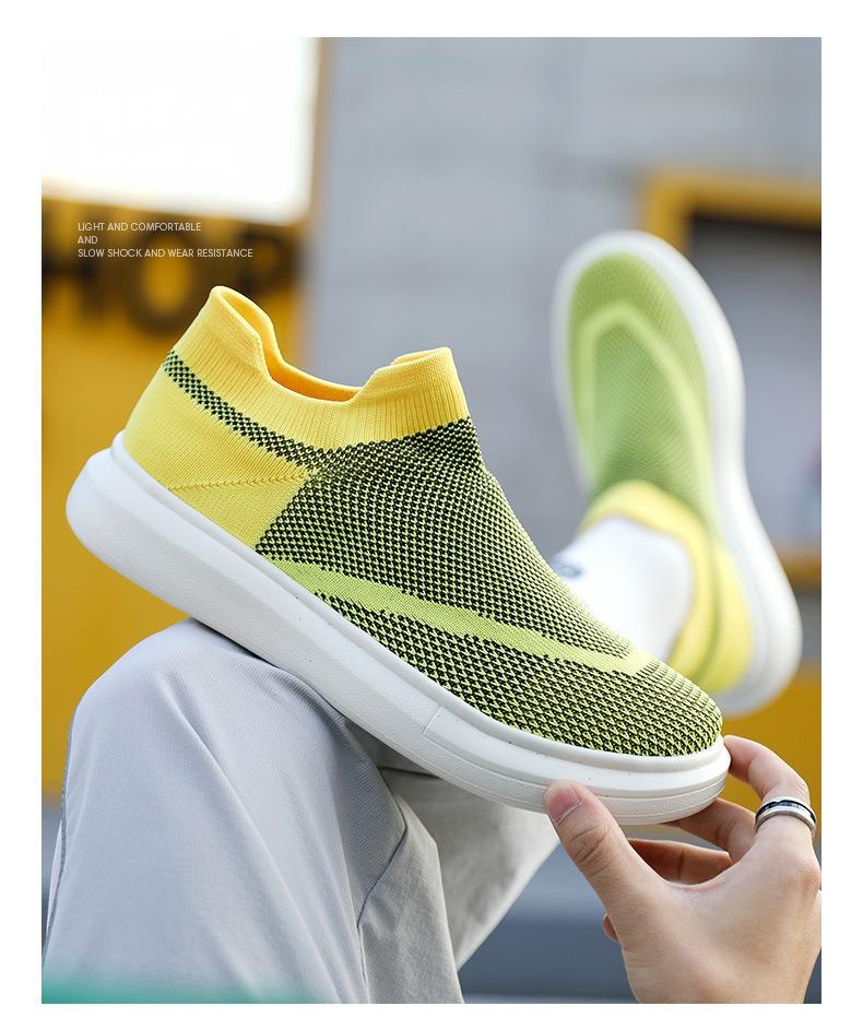 Fashion Ultralight Casual Mesh Sneakers Breathable Anti-slip Running Shoes Fashion Classic Solid Colour Men's Shoes Plus Size 46