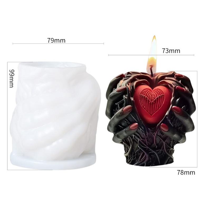 

Формы для свечей в форме сердца Формы для свечей на Хэллоуин 3D Формы для поделок своими руками из смолы Новые B