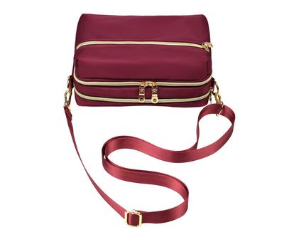 Yanaier Shoulder Bag, Crossbody Diaper Bag, Popular, Cute, Ultra-Lightweight, Multi-Layered, Large Capacity, Nylon, Waterproof, Wallet, Pouch,