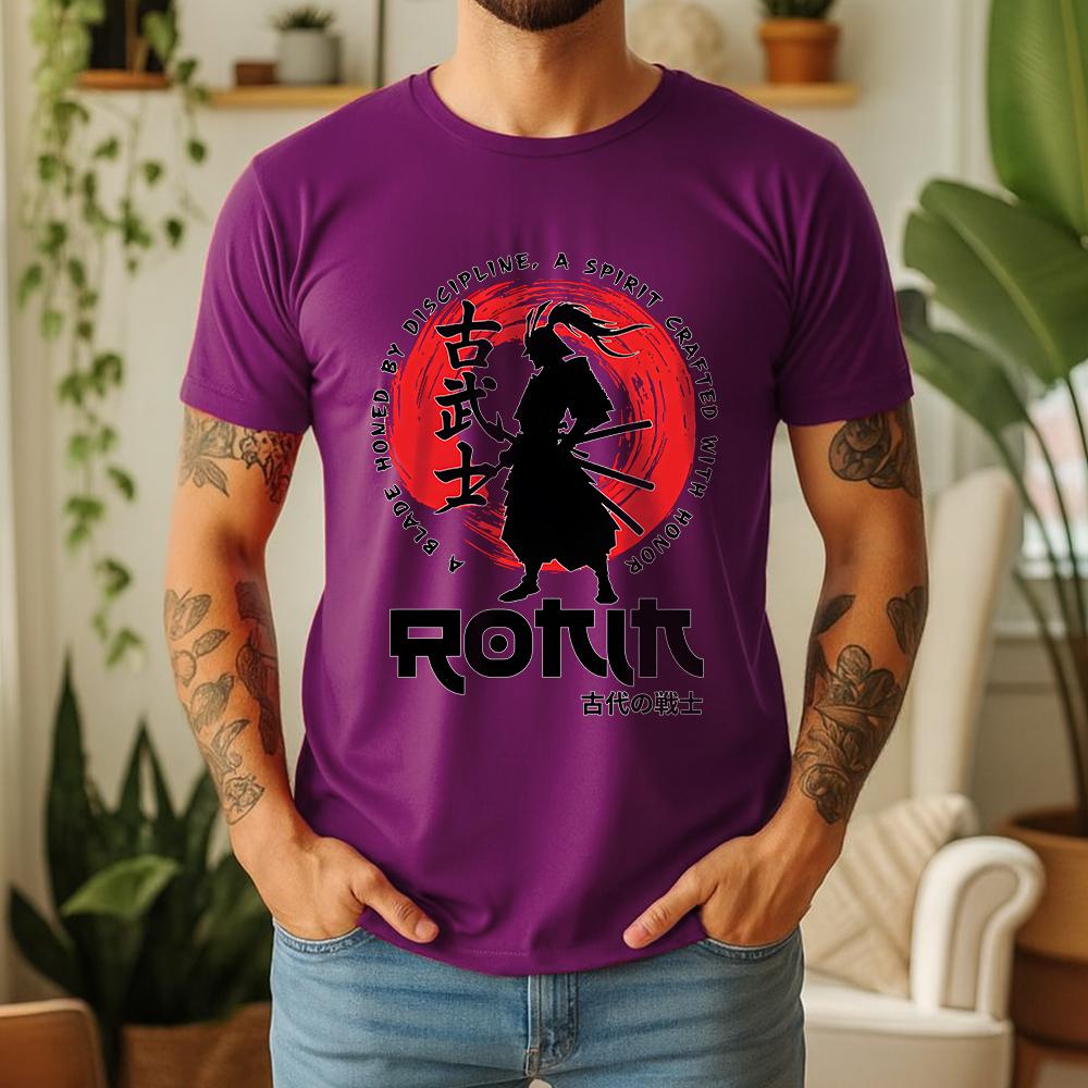 2026 Unisexs Casual Oversize Tee 100 Cotton Ancient Warrior Samurai Japanese Bushido Summer Short Sleeve
