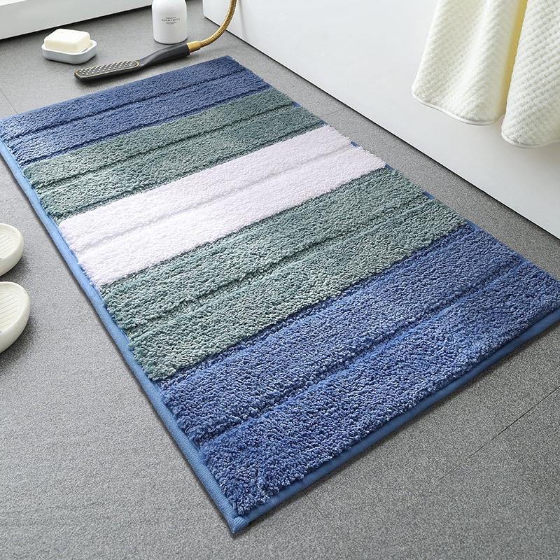 Thickened U-Shaped Non-Slip Absorbent Toilet Mat - Dirt-Resistant Bathroom and Bedside Carpet