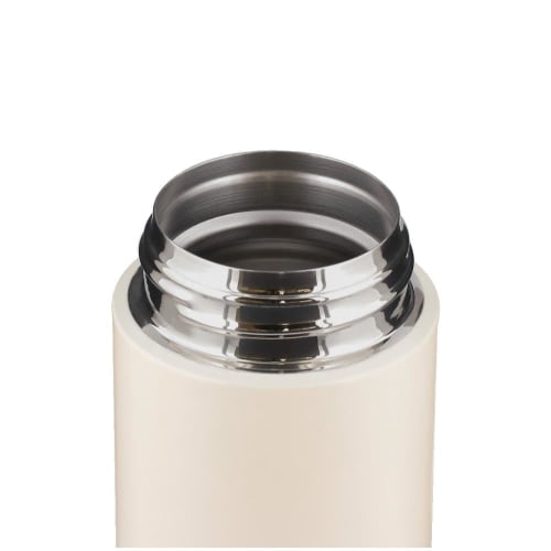 Bestco NQ-351 Stainless Steel Mug Bottle, Screw Top, 350ml, Insulated for Hot or Cold Drinks, Double-Layered Vacuum Wall, Ivory, Stainless Steel