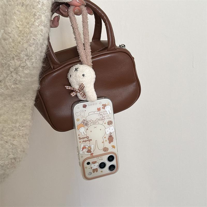Maple Leaf Rabbit Illustration iPhone Case for iPhone17, 16ProMax, 15, 14 - Autumn/Winter Design