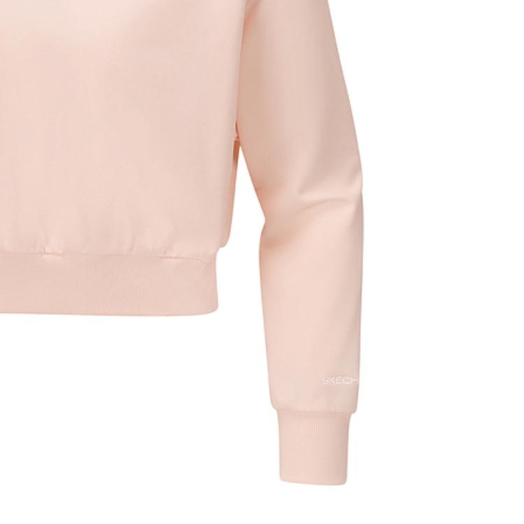 Skechers V-Neck Breathable Solid Color Long Sleeve Sweatshirt Women tops P125W049-053G