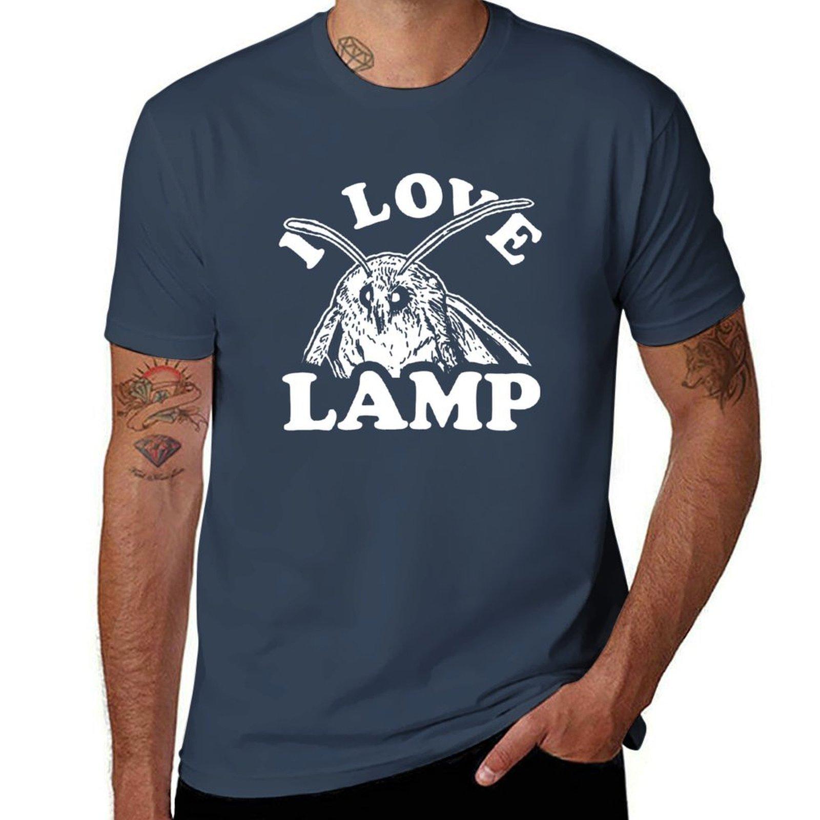 I Love Lamp Moth TShirt Trendy Pattern TShirt for Unisex S