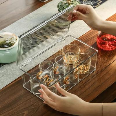 Scatola portaoggetti per cosmetici Acrilico leggero di lusso con coperchio antipolvere Facile accesso Contenitore multiuso con buona tenuta